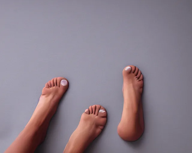 Prompt: high detail but easy to watch peaceful picture of a woman's feet and her big big toes made by Stable Diffusion AI with the help of Dall-E 2