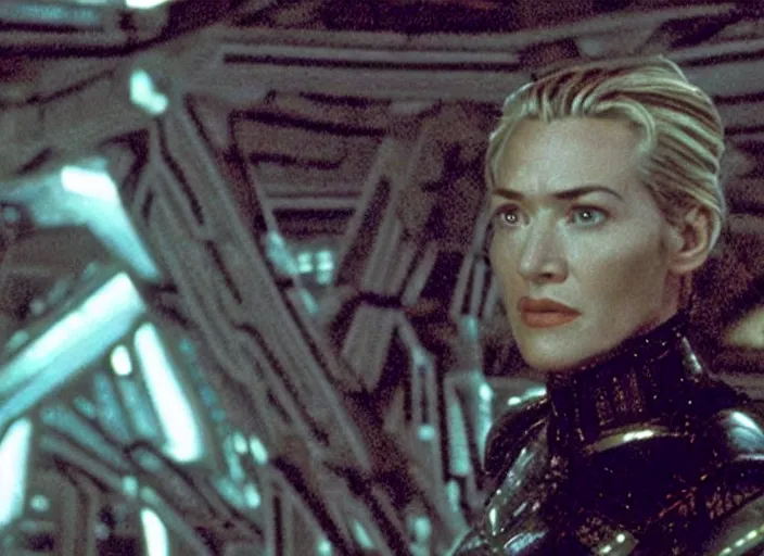 Image similar to film still of kate winslet as borg seven of nine borg 7 of 9 borg in star trek voyager