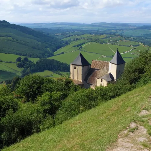 Prompt: saint bonnet le chastel, france, puy de dome