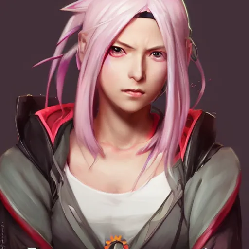 Image similar to sakura haruno as a league of legends, character, cg animation, riot enterainment, arcane, realistic, character select portrait, by artgerm, greg rutkowski, alphonse mucha, 3 d