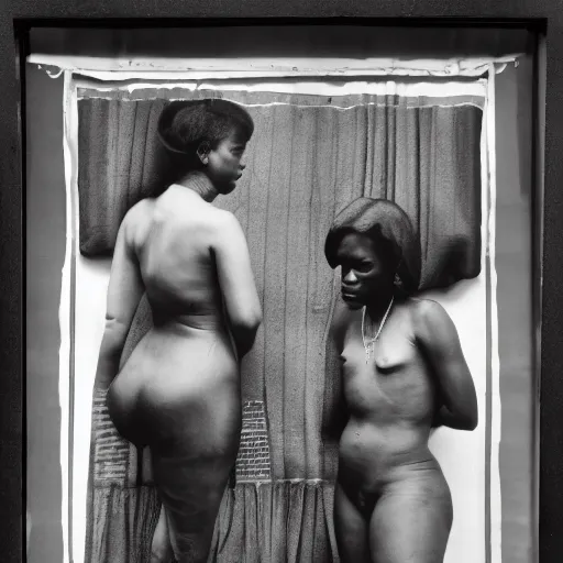 Prompt: feminist transgressions, black and white photograph, art gallery