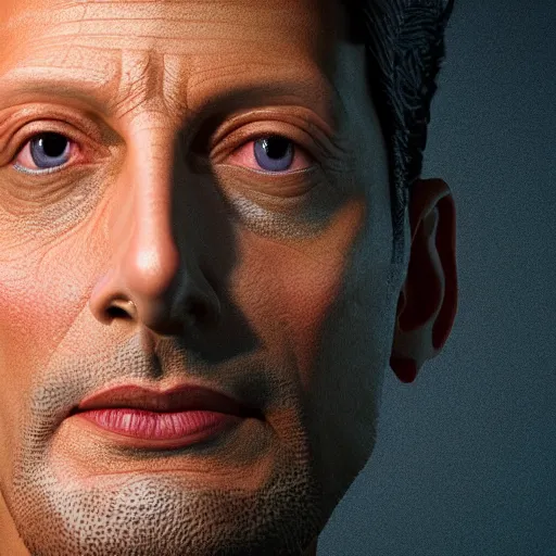 Image similar to hyperrealistic dslr film still of legumes disguised as ( jeff goldblum ), stunning 8 k octane comprehensive 3 d render, inspired by istvan sandorfi & greg rutkowski & unreal engine, perfect symmetry, dim volumetric cinematic lighting, extremely hyper - detailed, incredibly real lifelike attributes & flesh texture, intricate, masterpiece, artstation, stunning