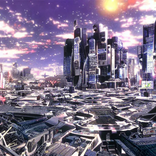 Image similar to anime landscape of gantz by makoto shinkai