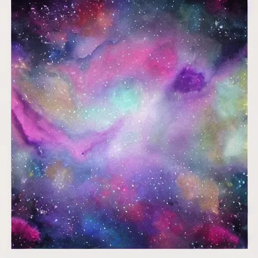 Image similar to frosted astral glacial scarves watercolor artwork confirmed orb
