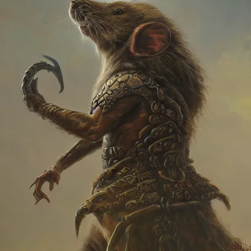 Image similar to Colossal rat, elden ring boss, matte painting, detailed, elden ring, oil on canvas