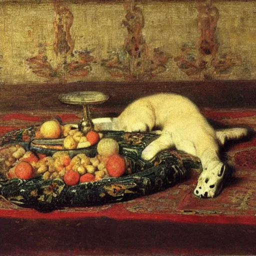 Image similar to Realistic still life of a Jaguar XK straight six engine, by Henri Fantin-Latour, 1866,