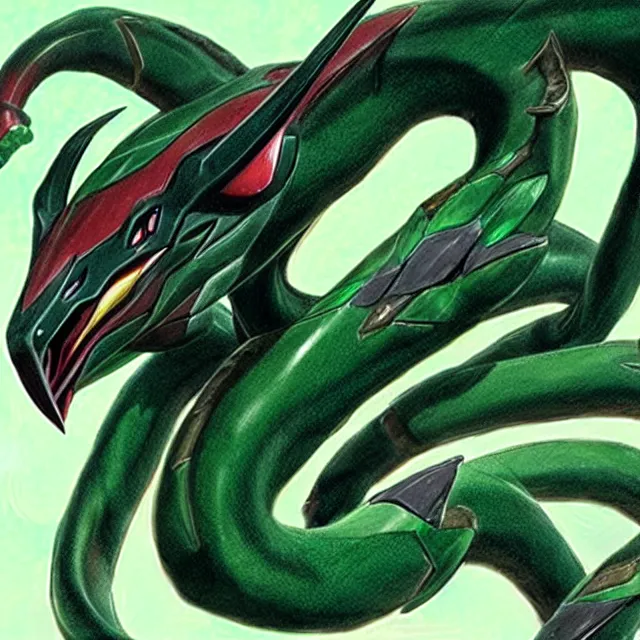 Image similar to high quality photorealistic depiction of the Rayquaza. Real life Rayquaza. A realistic version of Rayquaza