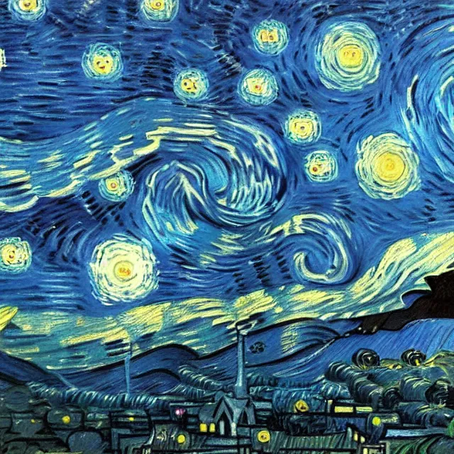 Prompt: a painting of the starchild by vincent van gogh, dark fantasy art, high detail, trending on artstation