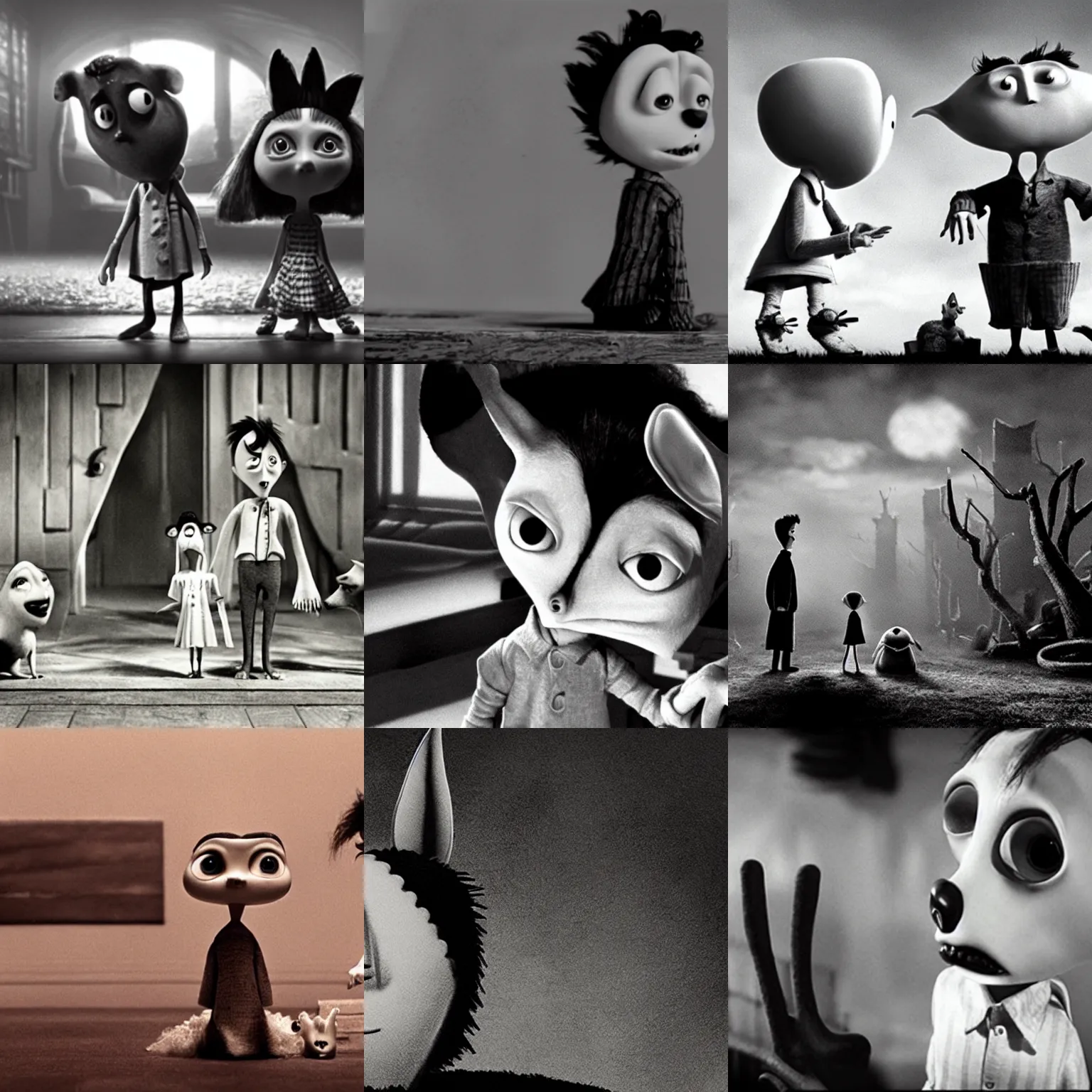 Prompt: a film still from frankenweenie ( 2 0 1 2 )