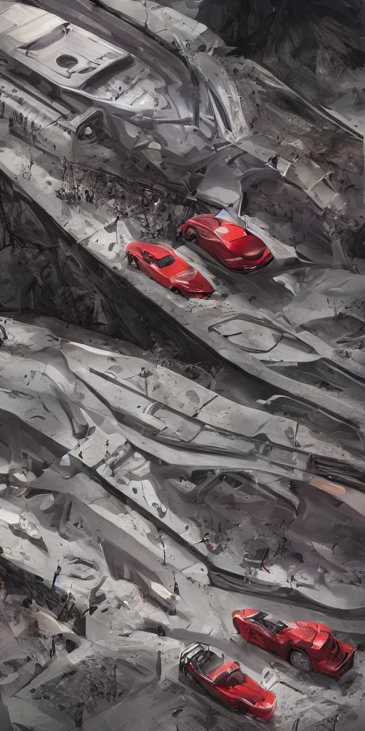 Image similar to sci-fi car, zaha hadid, wall structure, logotype, car, on, the coronation of napoleon painting, digital billboard in the middle, trending on artstation, octane render pinterest, keyshot product render pinterest, reflections, gloss, shiny, artwork in style of Sheng Lam