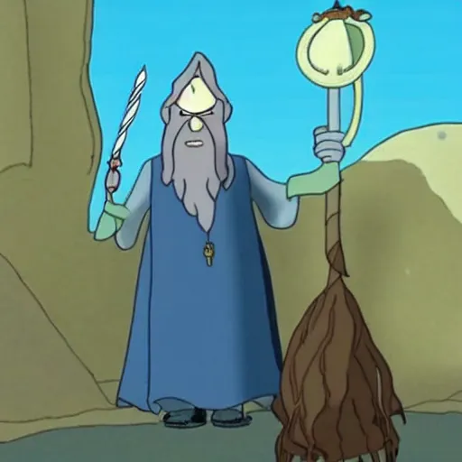 Prompt: Gandalf on Bikini Bottom