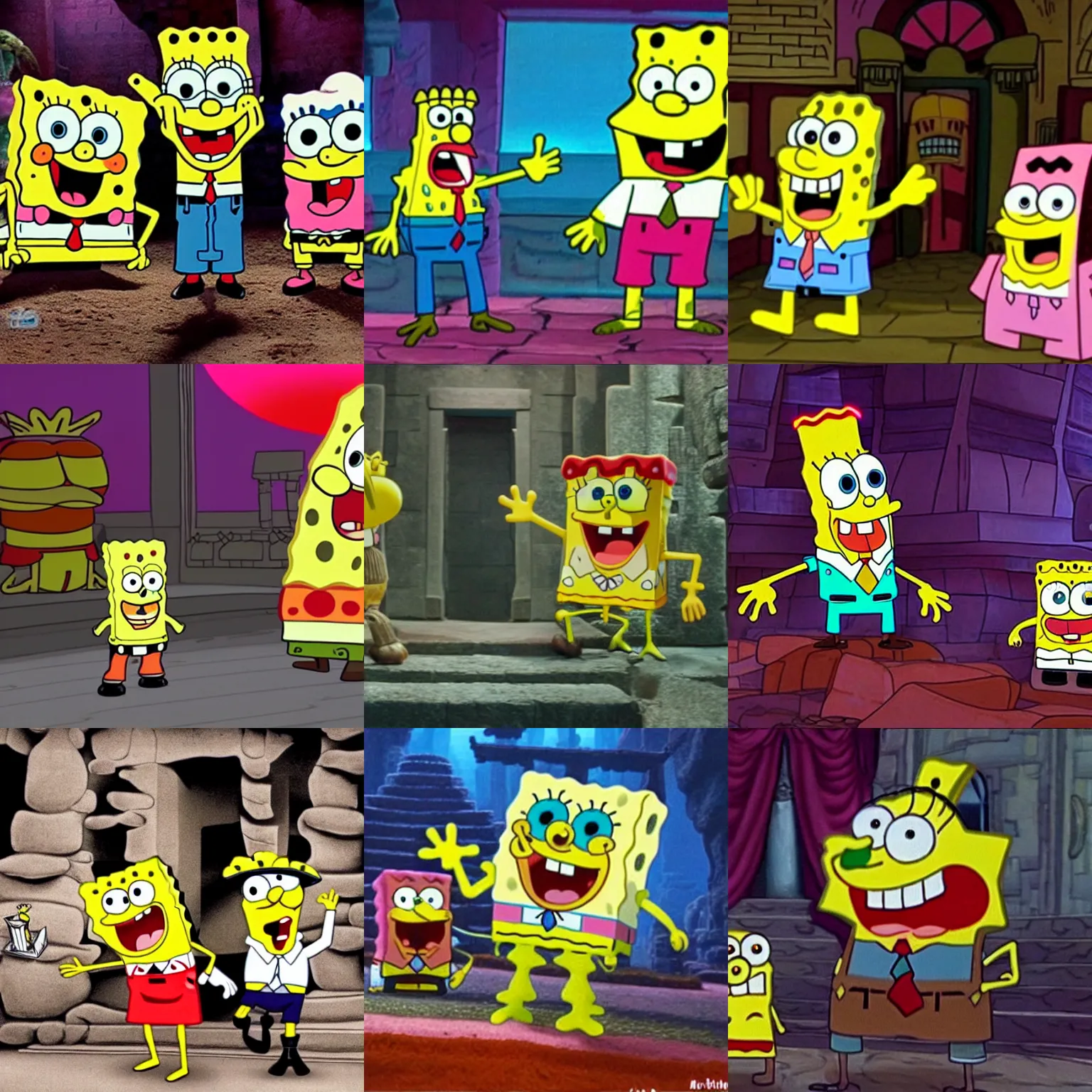 SpongeBob And Patrick Visit The Temple Of Doom Stable Diffusion OpenArt