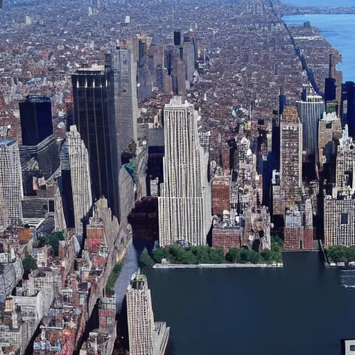 Prompt: new york city without central park