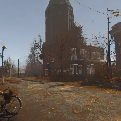 Image similar to Amsterdam in Fallout 4