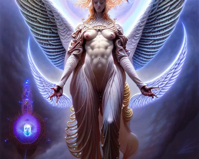 Prompt: the angel of transcendence, fantasy character portrait made of fractals, ultra realistic, wide angle, intricate details, the fifth element artifacts, highly detailed by peter mohrbacher, hajime sorayama, wayne barlowe, boris vallejo, aaron horkey, gaston bussiere, craig mullins
