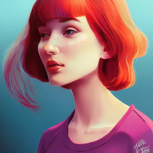 Image similar to belle dephine, concept art, animation, elegant, 2d, digital painting, smooth, sharp focus, artstation, art by Ilya Kuvshinov