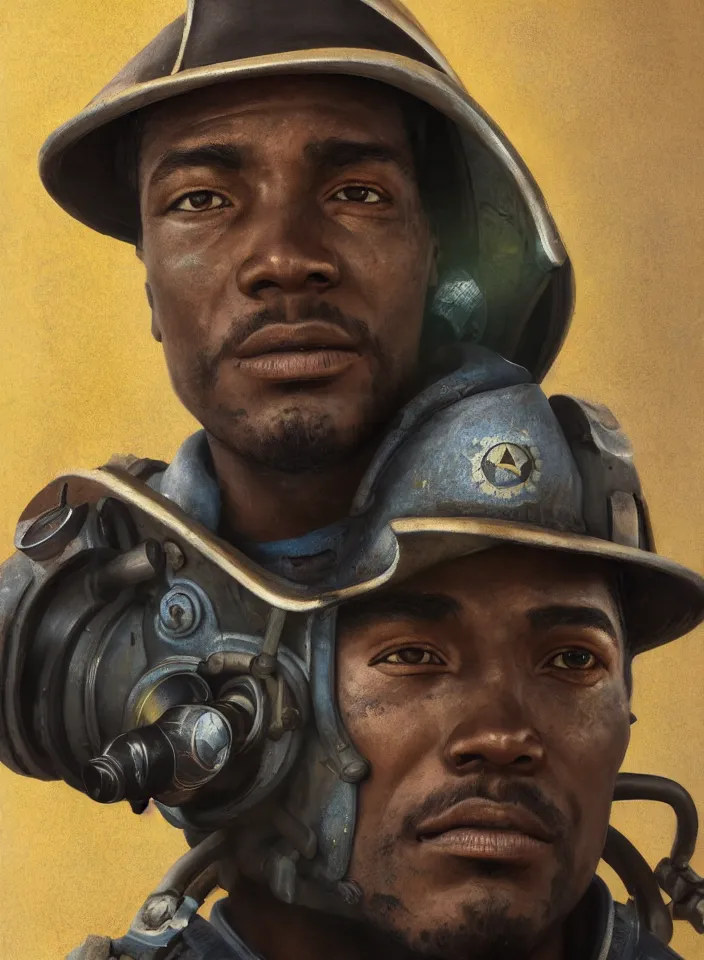 Image similar to a face portrait of preston garvey ein fallout 4, scifi setting, fallout environment, drab colors, serene lighting, atmospheric, cinematic, moody, in the style of diego koi, gina heyer, luiz escanuela, art by alyssa monk, hyperrealism, rule of thirds, golden ratio, oil on canvas, 8 k