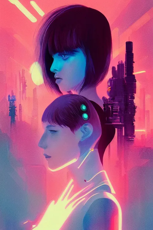 Image similar to portrait beautiful sci - fi girl, blade runner 2 0 4 9, futuristic desert city metropolis, digital art, pop art by hsiao - ron cheng