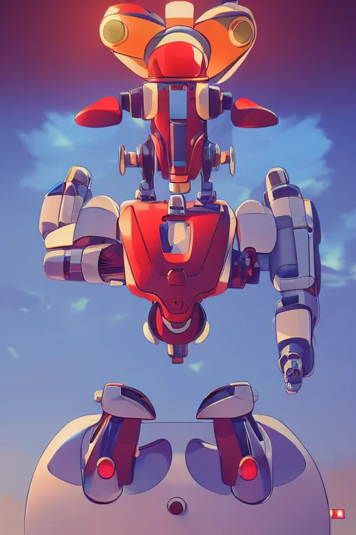 Image similar to metabots medabots medarotto medarot robot minimalist comics, behance hd by jesper ejsing, by rhads, makoto shinkai and lois van baarle, ilya kuvshinov, rossdraws global illumination ray tracing hdr radiating a glowing aura