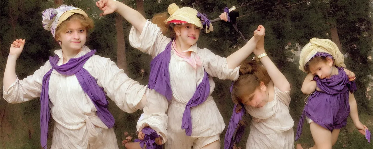 Prompt: A character sheet of a very cute magical girl with short blond hair wearing an oversized purple Beret, Purple overall shorts, Short Puffy pants made of silk, pointy jester shoes, a big billowy scarf, and white leggings. Rainbow accessories all over. Flowing fabric. Covered in stars. Short Hair. Art by william-adolphe bouguereau and WLOP and Artgerm. Fashion Photography. Decora Fashion. harajuku street fashion. Kawaii Design. Intricate, elegant, Highly Detailed. Smooth, Sharp Focus, Illustration Photo real. realistic. Hyper Realistic. Sunlit. Moonlight. 4K. UHD. Denoise.