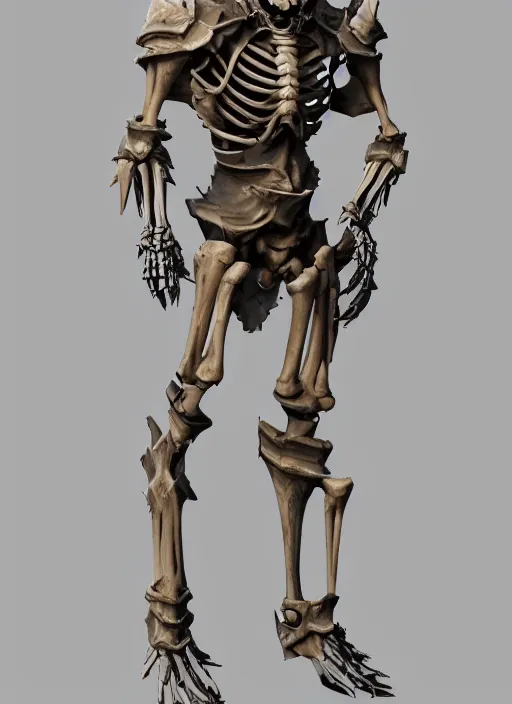 Image similar to а fantasy Proto-Slavic skeleton in armor inspired blizzard games, full body, detailed and realistic, 4k, trending on artstation, octane render