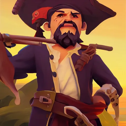 Image similar to painting jack the pirate on sea of thieves game avatar hero smooth face median photoshop filter cutout vector behance hd by jesper ejsing, by rhads, makoto shinkai and lois van baarle, ilya kuvshinov, rossdraws, illustration, art by ilya kuvshinov and gustav klimt