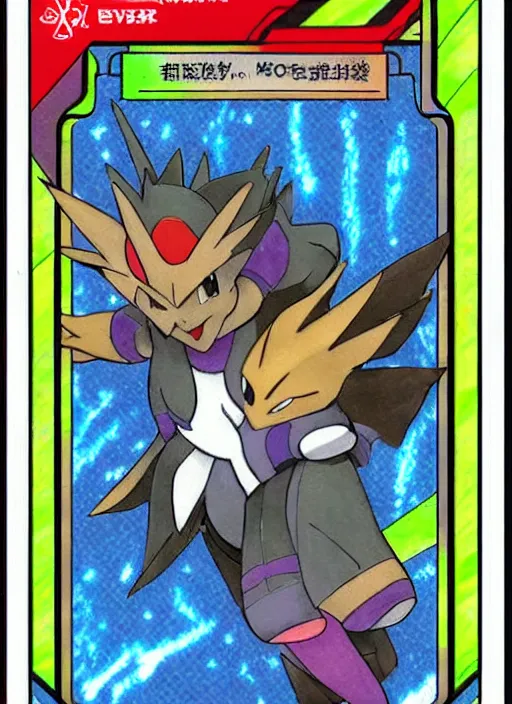 Prompt: a pokemon card from the 2 0 5 0 s