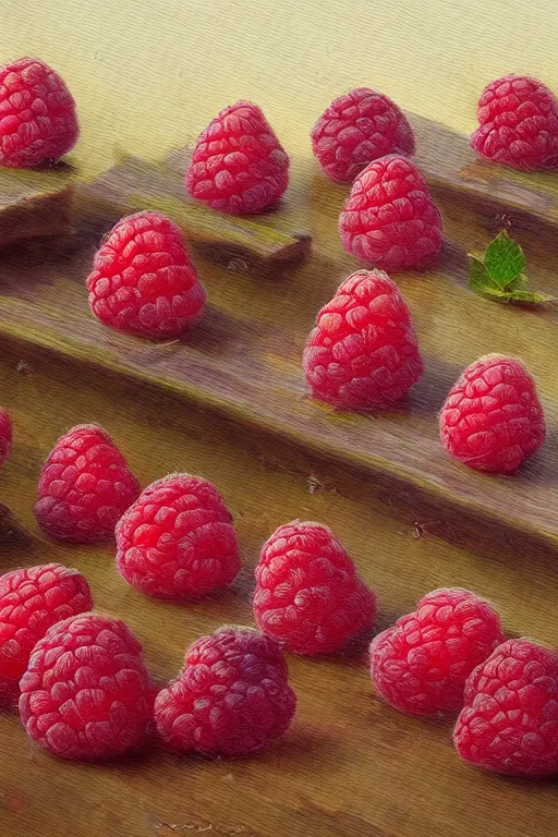 Prompt: a raspberry parade, oil on canvas, intricate, 8k highly professionally detailed, HDR, wizard hat, CGsociety