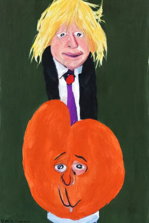 Prompt: portrait of boris johnson as a carrot