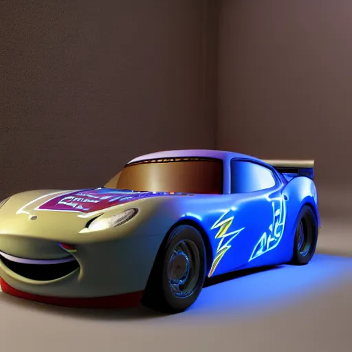 lightning mcqueen ray - tracing render, unreal engine, | Stable ...