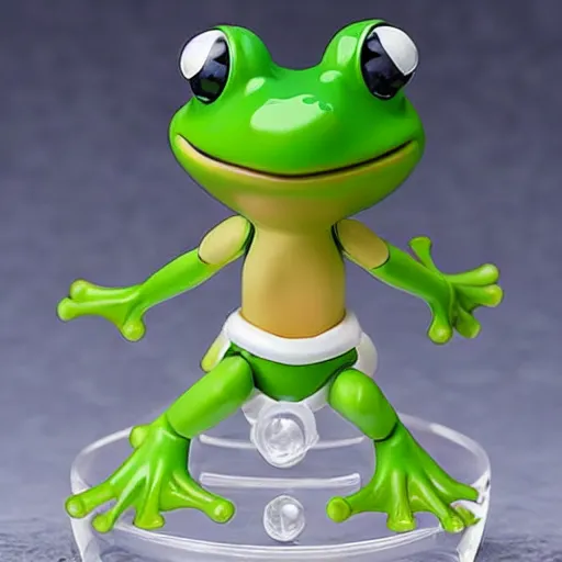 Image similar to Figma figurine of a frog anime girl