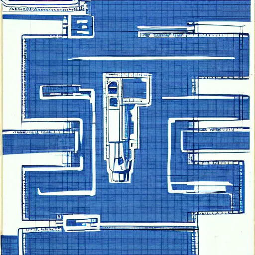 Prompt: JC Denton blueprint