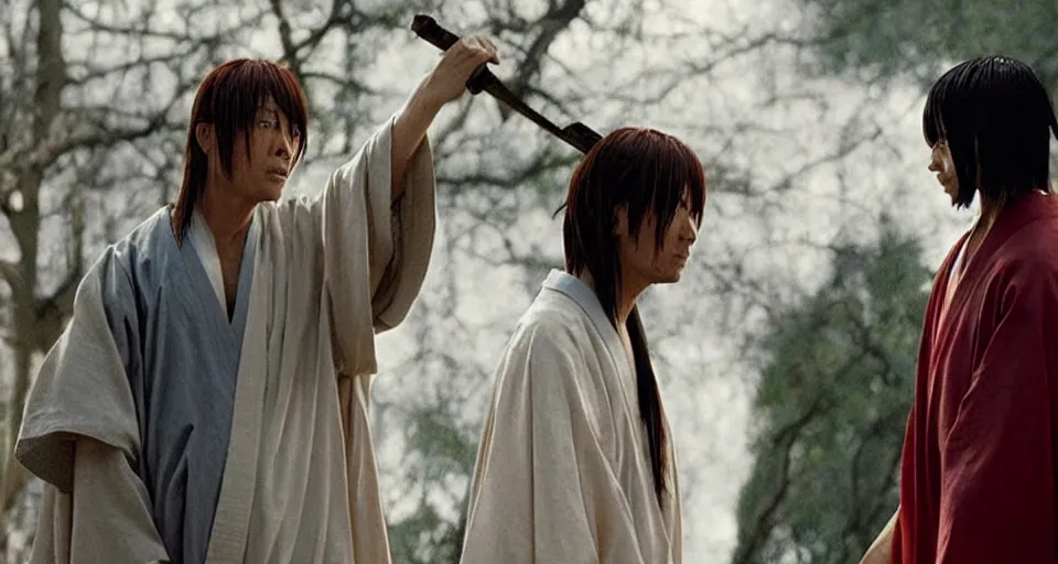 Prompt: the two complementary forces that make up all aspects and phenomena of life, from Kenshin