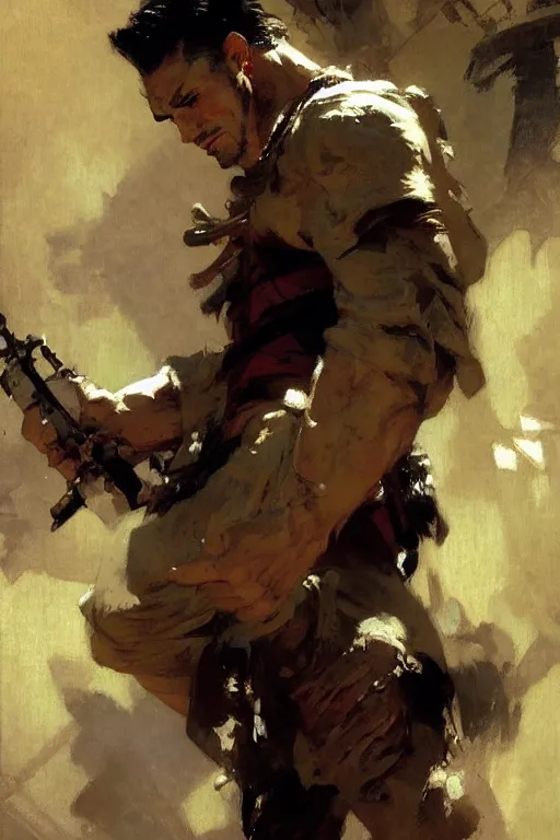 Image similar to attractive man, painting by gaston bussiere, craig mullins, j. c. leyendecker, yoji shinkawa