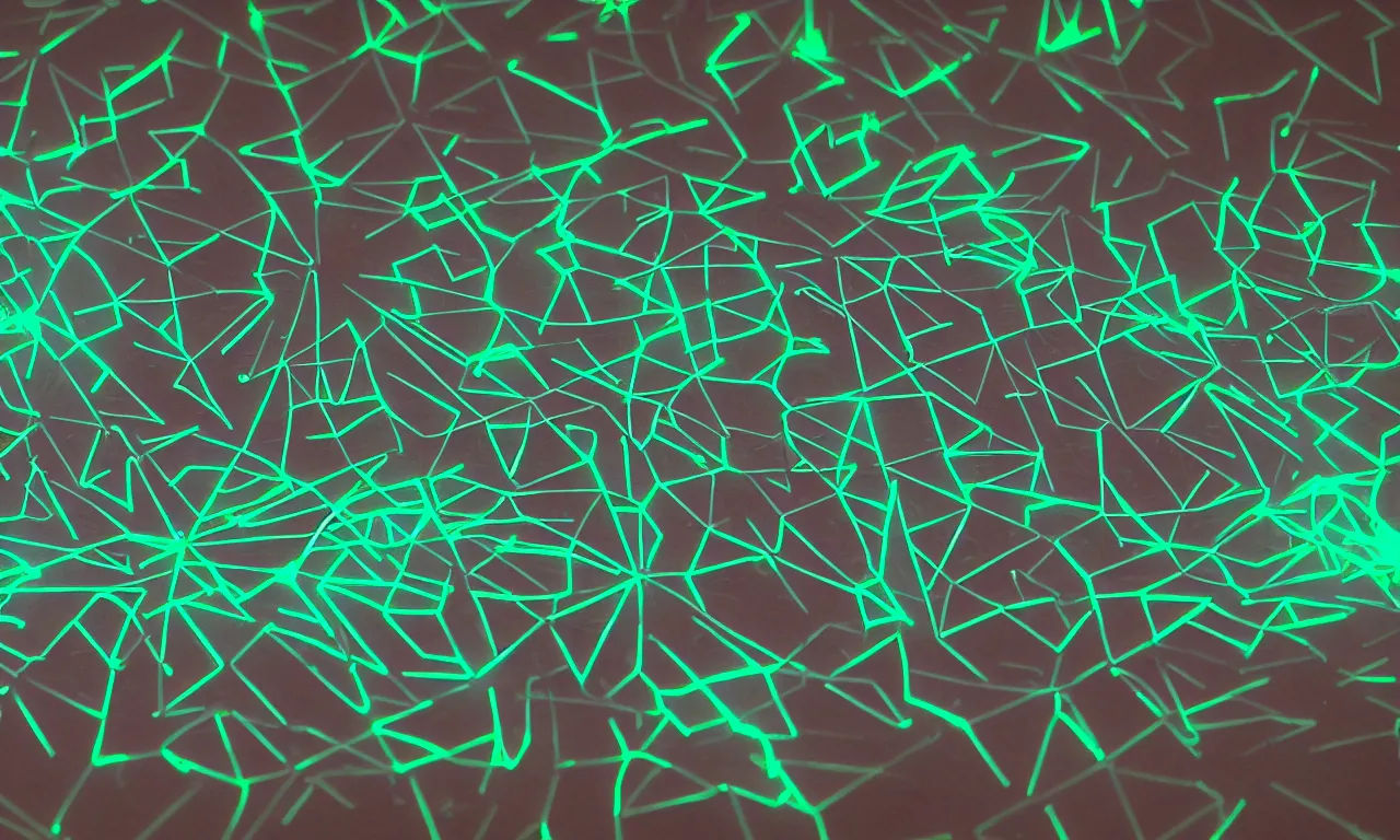 Image similar to reflexion neon glow cyberpunk voronoi depth fog wires connexion