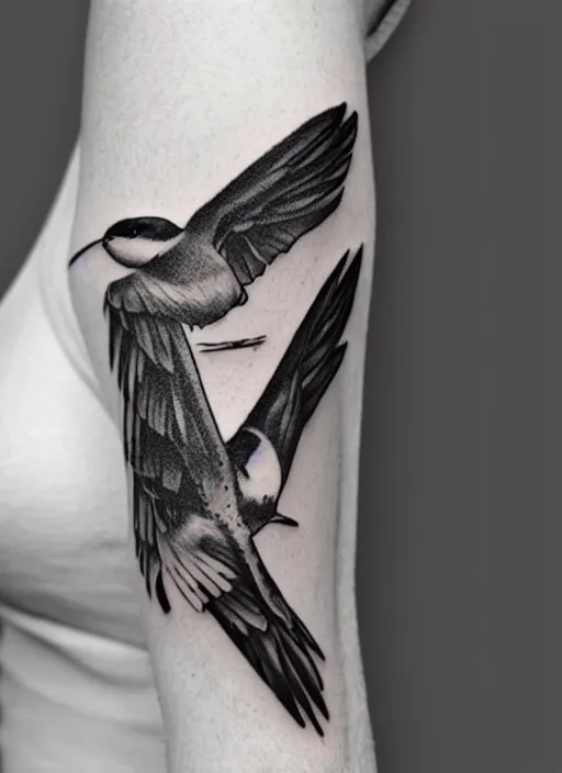 Swallow tattoo design hi-res stock photography and images - Alamy