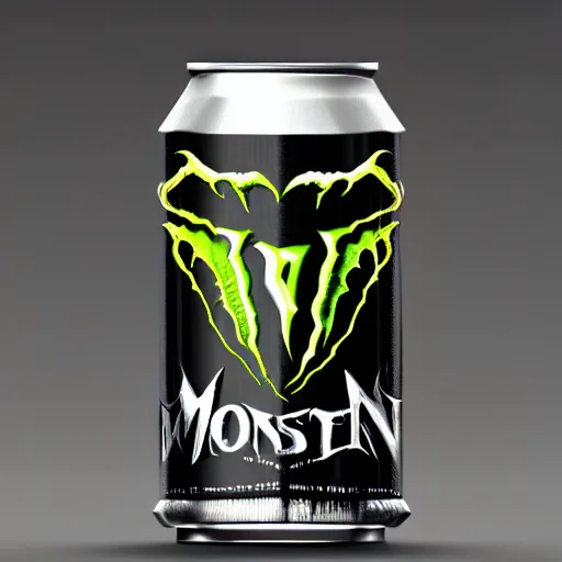 Image similar to aluminian can of monster energy drink, intricate and very very beautiful and elegant, highly detailed, digital painting, artstation, concept art, smooth and sharp focus, illustration