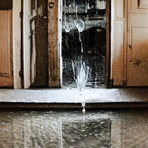 Image similar to Beautiful cameraphone 2000s, soft Photograph Store with water on the floor