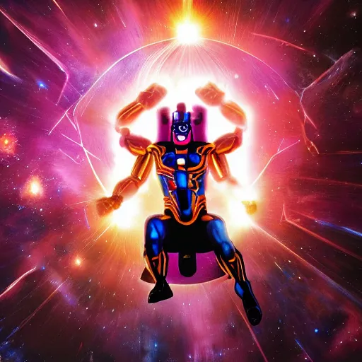 Prompt: galactus comes to earth, 4 k, high detail, high - resolution photograph, professional photography, ultra - detail
