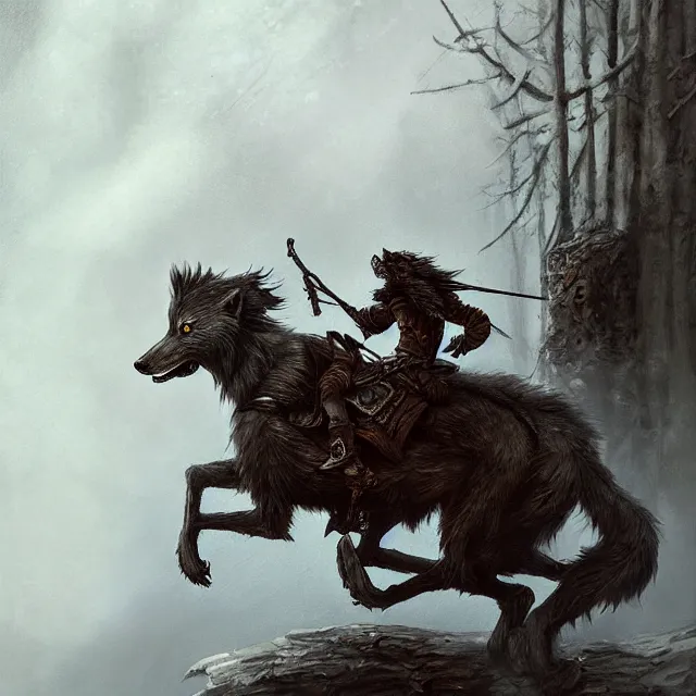 Image similar to young tsarevitch ivan riding on big grey wolf, slavic folk fairytale, story, fable, dramatic, fantasy art, an ultrafine detailed painting, academic art, ornate, inticate, elegant, sharp focus, artstation, by pavel korin, viktor vasnetsov