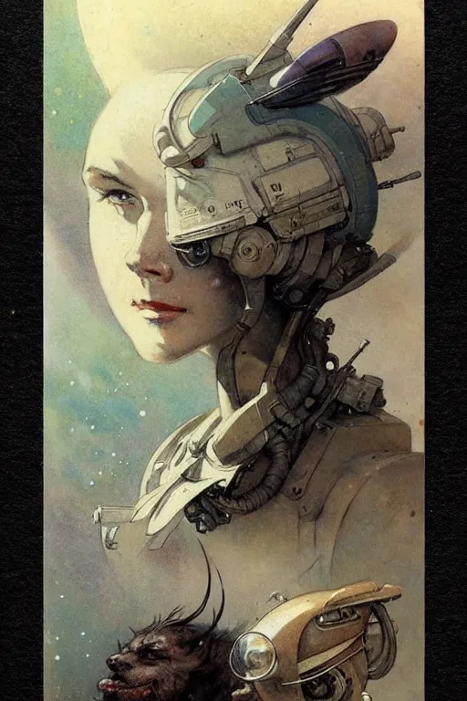 Image similar to (((((1950s science fiction cover art . muted colors.))))) by Jean-Baptiste Monge !!!!!!!!!!!!!!!!!!!!!!!!!!!