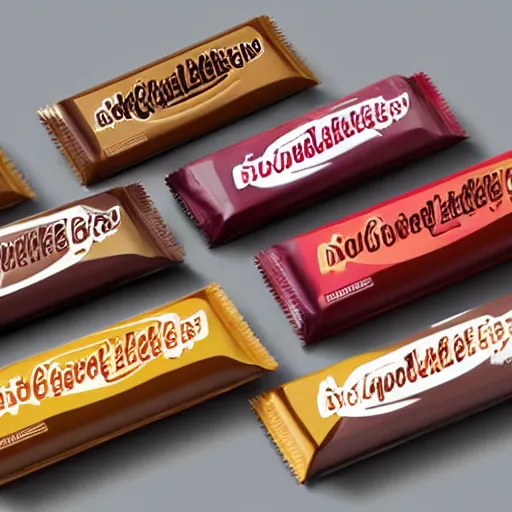 Image similar to chocolate candy bar packaging, 2 0 0 0 s style, very appealing, marketing photo