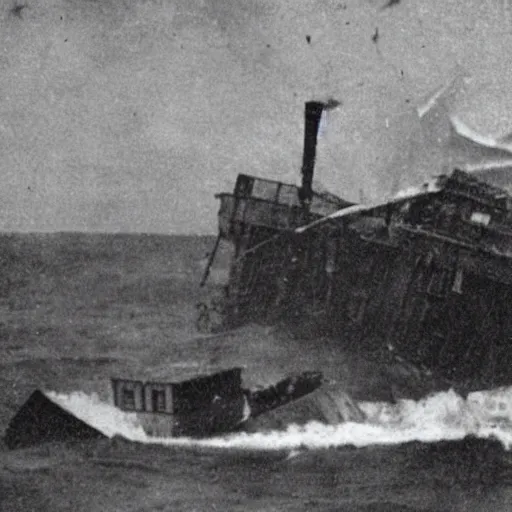 Prompt: ship sinking, photograph