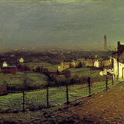 Image similar to landscape of armley by john atkinson grimshaw