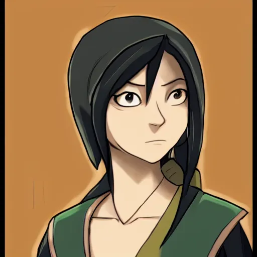 Image similar to toph from avatar the last airbender, portrait, trending on artstation, the earth kingdom behind her