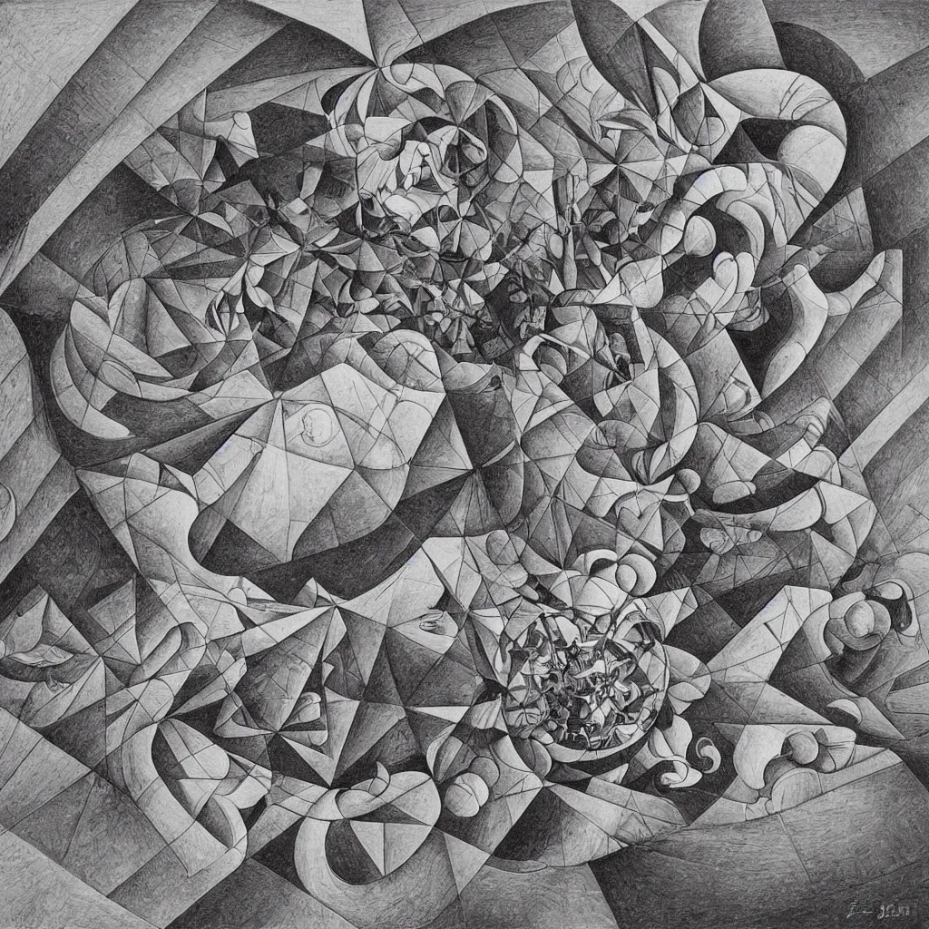 Image similar to subconscious psyche by escher