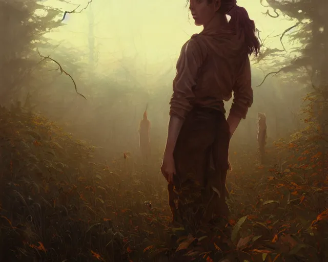 Image similar to highly detailed portrait of maya hawke, in the walking dead, stephen bliss, unreal engine, fantasy art by greg rutkowski, loish, rhads, ferdinand knab, makoto shinkai and lois van baarle, ilya kuvshinov, rossdraws, tom bagshaw, global illumination, radiant light, detailed and intricate environment