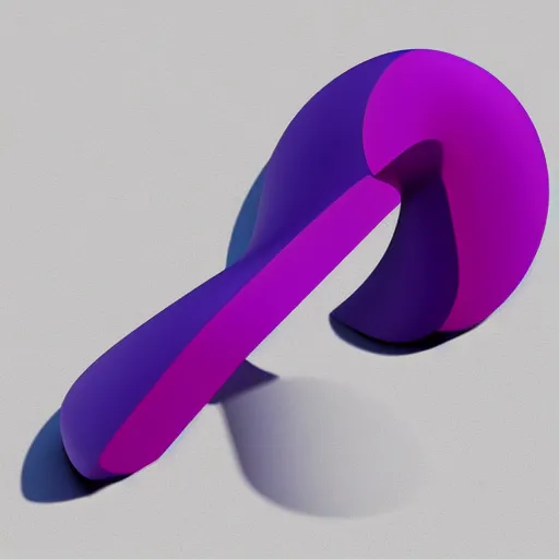 Image similar to torus logo, pixar style black and purple