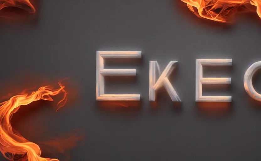 Image similar to the word FLEX make of 3d block letters surrounded in smoke hd octane render beautiful lighting