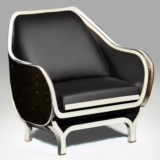 Prompt: futuristic baroque chair, product photo, highly detailed